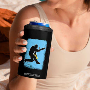 Saint Lucia Cricket 4 in 1 Can Cooler Tumbler Retro Vintage Sport Saint Lucian Flag West Indies Cricket Fan TS10 Print Your Wear