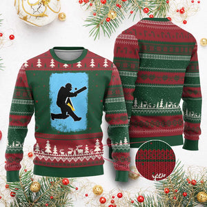 Saint Lucia Cricket Ugly Christmas Sweater Retro Vintage Sport Saint Lucian Flag West Indies Cricket Fan TS10 Red Green Print Your Wear