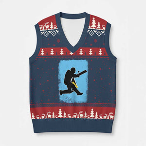 Saint Lucia Cricket V-Neck Knit Sweater Vest Retro Vintage Sport Saint Lucian Flag West Indies Cricket Fan TS10 Navy Red Print Your Wear