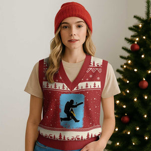 Saint Lucia Cricket V-Neck Knit Sweater Vest Retro Vintage Sport Saint Lucian Flag West Indies Cricket Fan TS10 Red Beige Print Your Wear