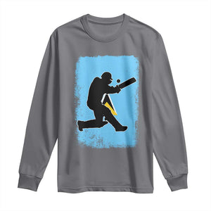 Saint Lucia Cricket Long Sleeve Shirt Retro Vintage Sport Saint Lucian Flag West Indies Cricket Fan TS10 Charcoal Print Your Wear