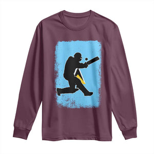 Saint Lucia Cricket Long Sleeve Shirt Retro Vintage Sport Saint Lucian Flag West Indies Cricket Fan TS10 Maroon Print Your Wear
