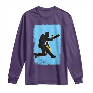 Saint Lucia Cricket Long Sleeve Shirt Retro Vintage Sport Saint Lucian Flag West Indies Cricket Fan TS10 Purple Print Your Wear