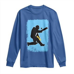 Saint Lucia Cricket Long Sleeve Shirt Retro Vintage Sport Saint Lucian Flag West Indies Cricket Fan TS10 Royal Blue Print Your Wear