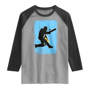 Saint Lucia Cricket Raglan Shirt Retro Vintage Sport Saint Lucian Flag West Indies Cricket Fan TS10 Sport Gray Black Print Your Wear