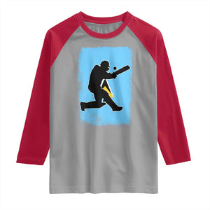 Saint Lucia Cricket Raglan Shirt Retro Vintage Sport Saint Lucian Flag West Indies Cricket Fan TS10 Sport Gray Red Print Your Wear
