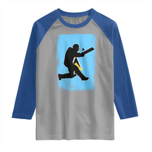 Saint Lucia Cricket Raglan Shirt Retro Vintage Sport Saint Lucian Flag West Indies Cricket Fan TS10 Sport Gray Royal Print Your Wear