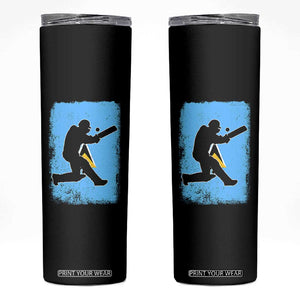 Saint Lucia Cricket Skinny Tumbler Retro Vintage Sport Saint Lucian Flag West Indies Cricket Fan TS10 Black Print Your Wear