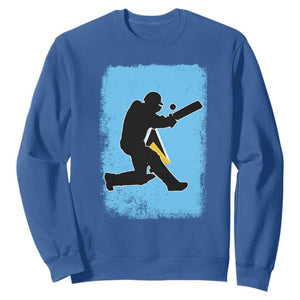 Saint Lucia Cricket Sweatshirt Retro Vintage Sport Saint Lucian Flag West Indies Cricket Fan TS10 Royal Blue Print Your Wear