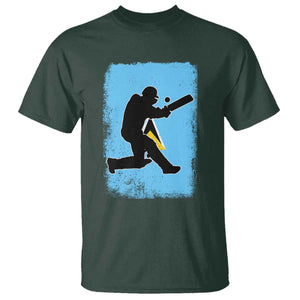 Saint Lucia Cricket T Shirt Retro Vintage Sport Saint Lucian Flag West Indies Cricket Fan TS10 Dark Forest Green Print Your Wear