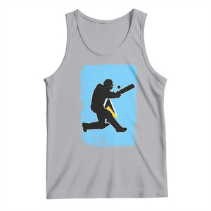Saint Lucia Cricket Tank Top Retro Vintage Sport Saint Lucian Flag West Indies Cricket Fan TS10 Athletic Heather Print Your Wear