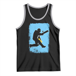 Saint Lucia Cricket Tank Top Retro Vintage Sport Saint Lucian Flag West Indies Cricket Fan TS10 Black Athletic Heather Print Your Wear