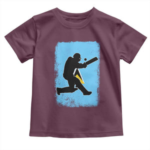 Saint Lucia Cricket Toddler T Shirt Retro Vintage Sport Saint Lucian Flag West Indies Cricket Fan TS10 Maroon Print Your Wear