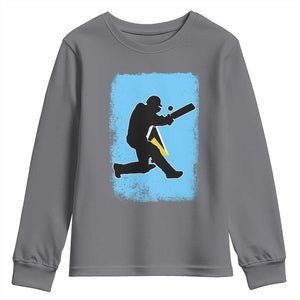 Saint Lucia Cricket Youth Sweatshirt Retro Vintage Sport Saint Lucian Flag West Indies Cricket Fan TS10 Charcoal Print Your Wear