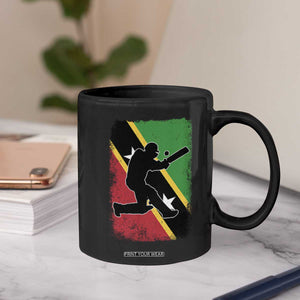 Saint Kitts and Nevis Cricket Coffee Mug Retro Vintage Sport Kittitian Flag West Indies Cricket Fan TS10 Print Your Wear
