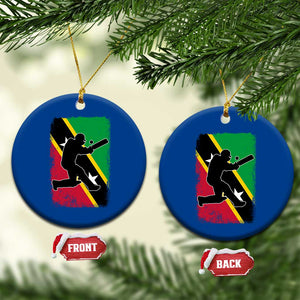 Saint Kitts and Nevis Cricket Ceramic Ornament Retro Vintage Sport Kittitian Flag West Indies Cricket Fan TS10 1pc Blue Print Your Wear