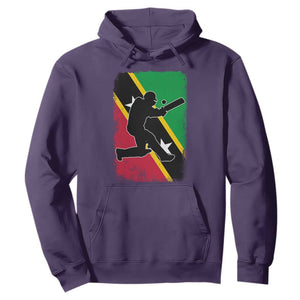 Saint Kitts and Nevis Cricket Hoodie Retro Vintage Sport Kittitian Flag West Indies Cricket Fan TS10 Purple Print Your Wear