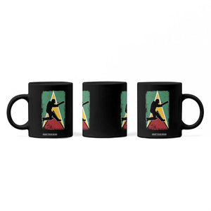 Guyana Cricket Coffee Mug Retro Vintage Sport Guyanese Flag West Indies Cricket Fan TS10 Print Your Wear