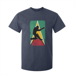 Guyana Cricket T Shirt For Kid Retro Vintage Sport Guyanese Flag West Indies Cricket Fan TS10 Navy Print Your Wear