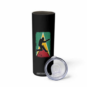 Guyana Cricket Skinny Tumbler Retro Vintage Sport Guyanese Flag West Indies Cricket Fan TS10 Print Your Wear