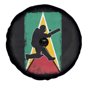 Guyana Cricket Spare Tire Cover Retro Vintage Sport Guyanese Flag West Indies Cricket Fan TS10 Print Your Wear