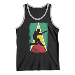 Guyana Cricket Tank Top Retro Vintage Sport Guyanese Flag West Indies Cricket Fan TS10 Black Athletic Heather Print Your Wear