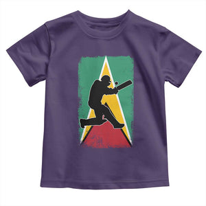 Guyana Cricket Toddler T Shirt Retro Vintage Sport Guyanese Flag West Indies Cricket Fan TS10 Purple Print Your Wear