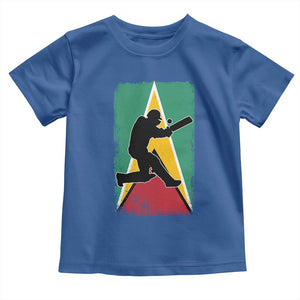 Guyana Cricket Toddler T Shirt Retro Vintage Sport Guyanese Flag West Indies Cricket Fan TS10 Royal Blue Print Your Wear
