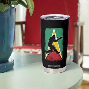 Guyana Cricket Tumbler Cup Retro Vintage Sport Guyanese Flag West Indies Cricket Fan TS10 Print Your Wear