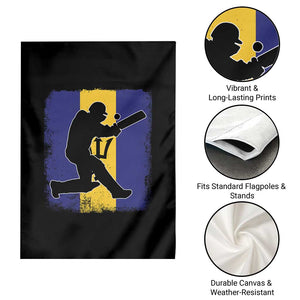Barbados Cricket Garden Flag Retro Vintage Sport Bajan Flag West Indies Cricket Fan TS10 Print Your Wear