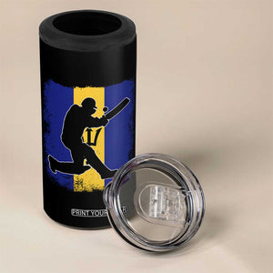 Barbados Cricket 4 in 1 Can Cooler Tumbler Retro Vintage Sport Bajan Flag West Indies Cricket Fan TS10 Print Your Wear