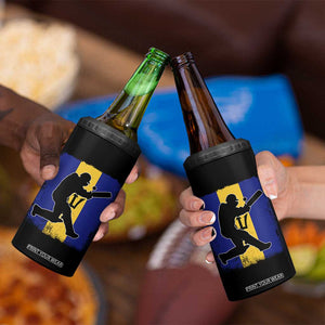 Barbados Cricket 4 in 1 Can Cooler Tumbler Retro Vintage Sport Bajan Flag West Indies Cricket Fan TS10 Print Your Wear
