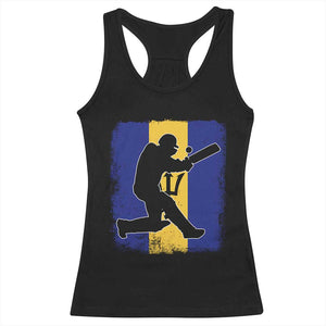 Barbados Cricket Racerback Tank Top Retro Vintage Sport Bajan Flag West Indies Cricket Fan TS10 Black Print Your Wear