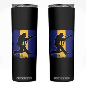 Barbados Cricket Skinny Tumbler Retro Vintage Sport Bajan Flag West Indies Cricket Fan TS10 Black Print Your Wear