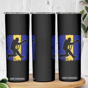 Barbados Cricket Skinny Tumbler Retro Vintage Sport Bajan Flag West Indies Cricket Fan TS10 Print Your Wear