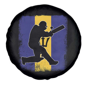 Barbados Cricket Spare Tire Cover Retro Vintage Sport Bajan Flag West Indies Cricket Fan TS10 Print Your Wear