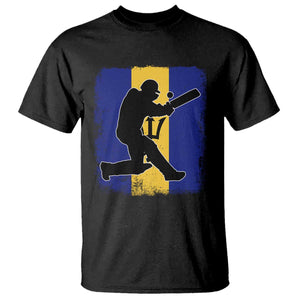 Barbados Cricket T Shirt Retro Vintage Sport Bajan Flag West Indies Cricket Fan TS10 Black Print Your Wear
