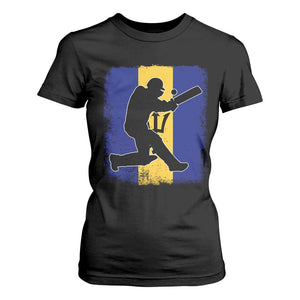 Barbados Cricket T Shirt For Women Retro Vintage Sport Bajan Flag West Indies Cricket Fan TS10 Black Print Your Wear