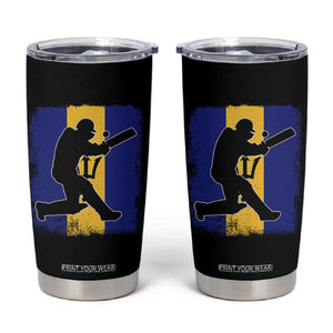 Barbados Cricket Tumbler Cup Retro Vintage Sport Bajan Flag West Indies Cricket Fan TS10 Black Print Your Wear