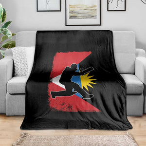 Antigua and Barbuda Cricket Throw Blanket Retro Vintage Sport Antiguan Flag West Indies Cricket Fan TS10 Print Your Wear