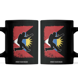 Antigua and Barbuda Cricket Coffee Mug Retro Vintage Sport Antiguan Flag West Indies Cricket Fan TS10 Black Print Your Wear