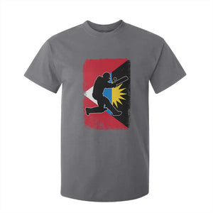 Antigua and Barbuda Cricket T Shirt For Kid Retro Vintage Sport Antiguan Flag West Indies Cricket Fan TS10 Charcoal Print Your Wear