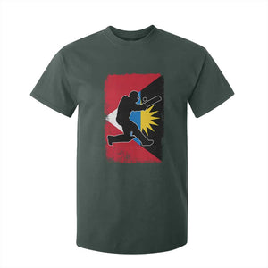 Antigua and Barbuda Cricket T Shirt For Kid Retro Vintage Sport Antiguan Flag West Indies Cricket Fan TS10 Dark Forest Green Print Your Wear