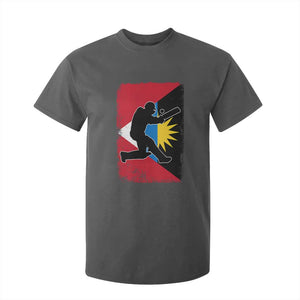 Antigua and Barbuda Cricket T Shirt For Kid Retro Vintage Sport Antiguan Flag West Indies Cricket Fan TS10 Dark Heather Print Your Wear
