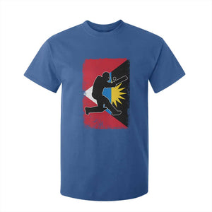 Antigua and Barbuda Cricket T Shirt For Kid Retro Vintage Sport Antiguan Flag West Indies Cricket Fan TS10 Royal Blue Print Your Wear