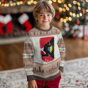 Antigua and Barbuda Cricket Ugly Christmas Sweater Retro Vintage Sport Antiguan Flag West Indies Cricket Fan TS10 Mocha Mousse Print Your Wear