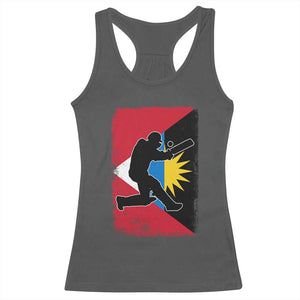 Antigua and Barbuda Cricket Racerback Tank Top Retro Vintage Sport Antiguan Flag West Indies Cricket Fan TS10 Dark Heather Print Your Wear