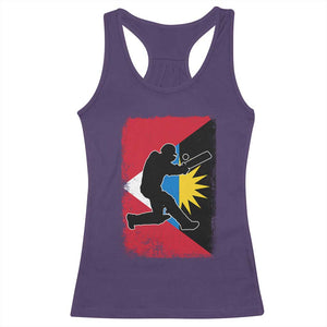 Antigua and Barbuda Cricket Racerback Tank Top Retro Vintage Sport Antiguan Flag West Indies Cricket Fan TS10 Purple Print Your Wear