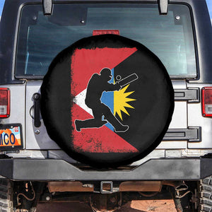 Antigua and Barbuda Cricket Spare Tire Cover Retro Vintage Sport Antiguan Flag West Indies Cricket Fan TS10 No hole Black Print Your Wear