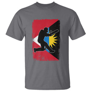Antigua and Barbuda Cricket T Shirt Retro Vintage Sport Antiguan Flag West Indies Cricket Fan TS10 Charcoal Print Your Wear